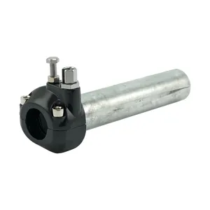 Empuñadura de acelerador universal de metal para manubrios de 7/8", negro