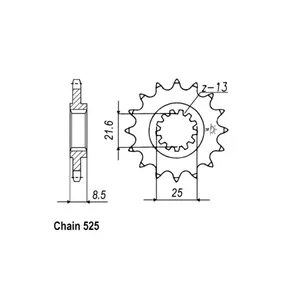 Piñón delantero JT 1537.15