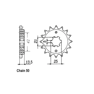 Piñón delantero JT 725.15