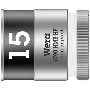 Wera Zyklop 3/8" llave de vaso con función de retención - Métrica 15.0