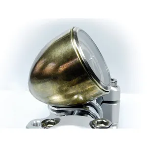 Motogadget, copa de montaje Tiny 'Vintage Brass' 1". Negro