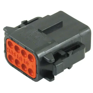 NAMZ, conector Deutsch DTM. Negro, hembra, 8 pines