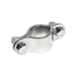 Paughco, abrazadera de cuadro de 2 piezas. Diámetro de 1-1/8". Cromada