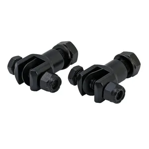 Conjunto de espárragos para estriberas de pasajero. Negro