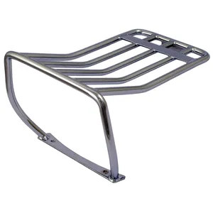 Portaequipajes, para guardabarros trasero bobbed. Cromado