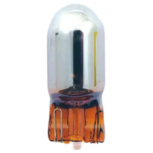 Bombilla #194. 12v 5w. Vidrio ámbar/cromo