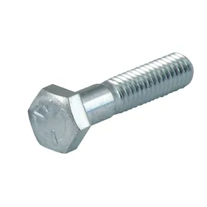 1/4-28 x 2 3/4 pulga tornillo hexagonal zinc