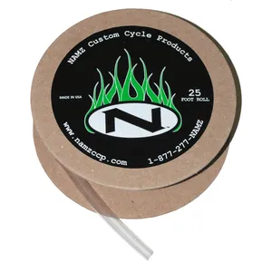 NAMZ, tubo termorretránsparente. Rollo de 25ft, 1/4" (6.35mm). Transparente