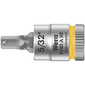 Puntera hexagonal Wera Zyklop 1/4" con función de sujeción medidas US