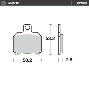 Pastillas de freno traseras Moto-Master RoadPro. Cerámicas