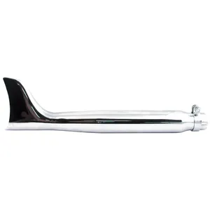 Silencioso fishtail cromado de 22 pulgadas para motocicleta custom