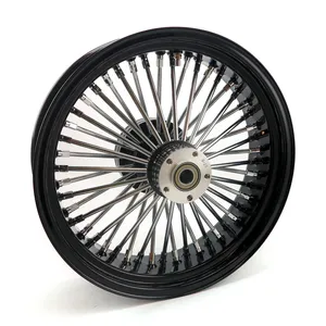 Rueda trasera MCS radial 48 radios gruesos 5.50 x 18 negra