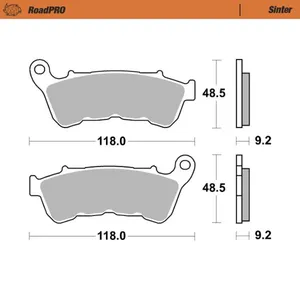 Pastillas de freno delanteras Moto-Master RoadPro. Sinterizadas