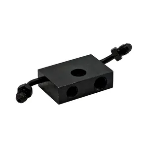 Goodridge, adaptador delantero ABS. Acero al carbono con chapado negro