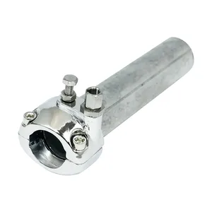 Empuñadura de acelerador universal de metal para manubrios de 1", cromado