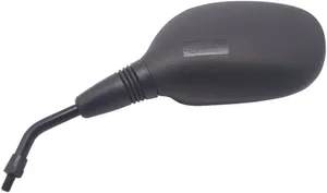 Espejo retrovisor universal con marca E montado en manillar de motocicleta