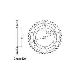 Piñón trasero JT 486.38