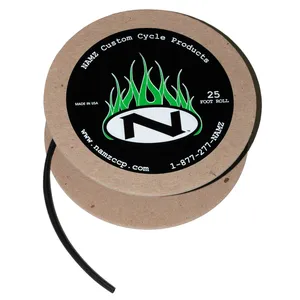 NAMZ, tubo termorretráctil. Rollo de 25 pies, 1/4" (6.35mm). Negro
