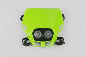 Faro Firefly LED circular negro para motocicleta custom