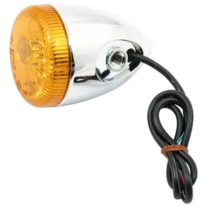 Luz trasera LED 3-1 / intermitente combinada. Cromado. Ámbar