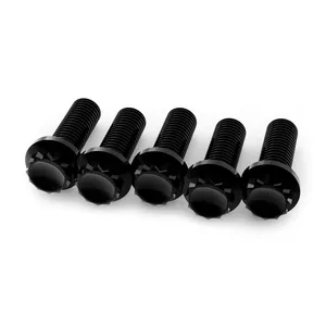 Juego de tornillos para disco de freno de 12 puntas Kraus, Titanio. Delantero. Negro