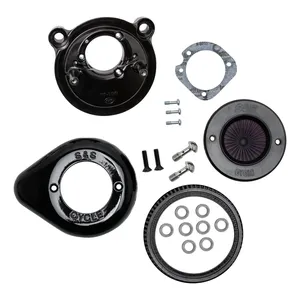 S&S, kit de filtro de aire 'Air Stinger Stealth'. Lágrima, negro