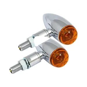 Intermitentes LED tipo bala micro, cromados