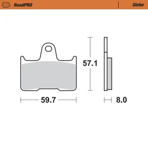 Pastillas de freno traseras Moto-Master RoadPro. Sinterizadas