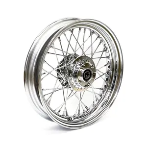 Rueda delantera 3.00 x 16 con 40 rayos cromados