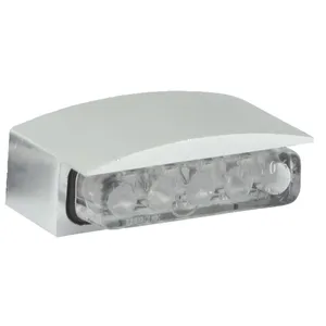 Luz de matrícula Mini LED, carcasa plateada