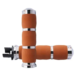 Empuñaduras Avon con amortiguación de aire cromadas color beige
