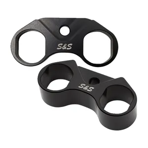 S&S, juego de puños de balancín. Aluminio forjado, negro