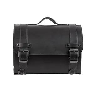 MCS, maleta de cuero para moto. 26 litros. Negro