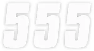 Number stickers - FX 7" # WHT-5