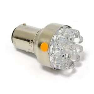 Bombilla LED de intermitente, casquillo BAY15D. Emite luz ámbar
