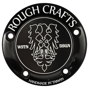 Rough Crafts, tapa de puntos. 5 orificios, negro