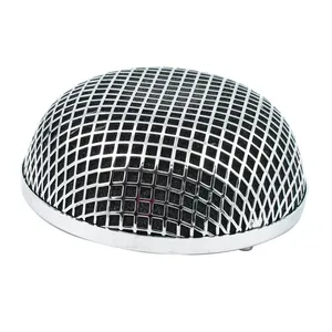 Filtro de aire estilo respiradero redondo cromado para motocicleta