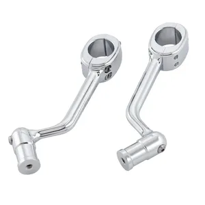 Arlen Ness, soportes forjados para estribos de carretera. Sin estribos. Cromado
