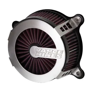 Vance & Hines, Kit de filtro de aire VO2 Cage Fighter. Acero inoxidable cepillado