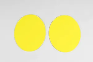 Universal vintage number plates - oval yellow (2-PACK)