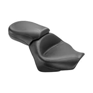 Sillín vintage touring de 2 plazas Mustang negro liso