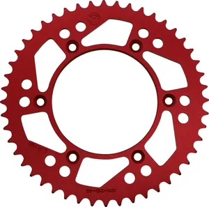 Piñón trasero de aluminio - 48 dientes rojo