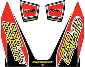 Exhaust decals - Kit de calcomanías con logotipo TI-6 doble