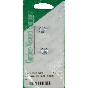 Tapón de vástago de válvula cónico. Cromado
