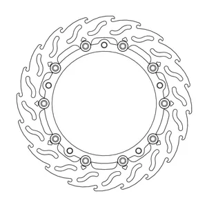 Rotor de freno flotante serie Flame de Moto-Master