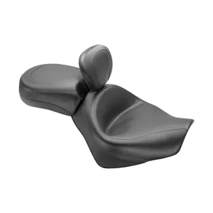 Sillín vintage touring de 2 plazas Mustang negro liso