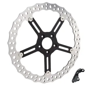 Arlen Ness, kit de disco delantero Jagged Big Brake de 15". Lado izquierdo