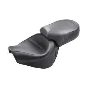 Sillín vintage touring de 2 plazas Mustang negro liso