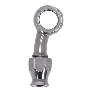 Goodridge, racor 3/8" (10mm) 20 grados lateral. Acero inoxidable