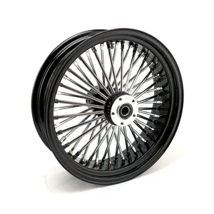Rueda trasera MCS radial de 48 radios gruesos 5.50 x 18 negro